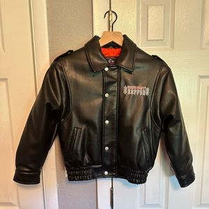 Vintage Orange County Chopper Kids Leather coat
